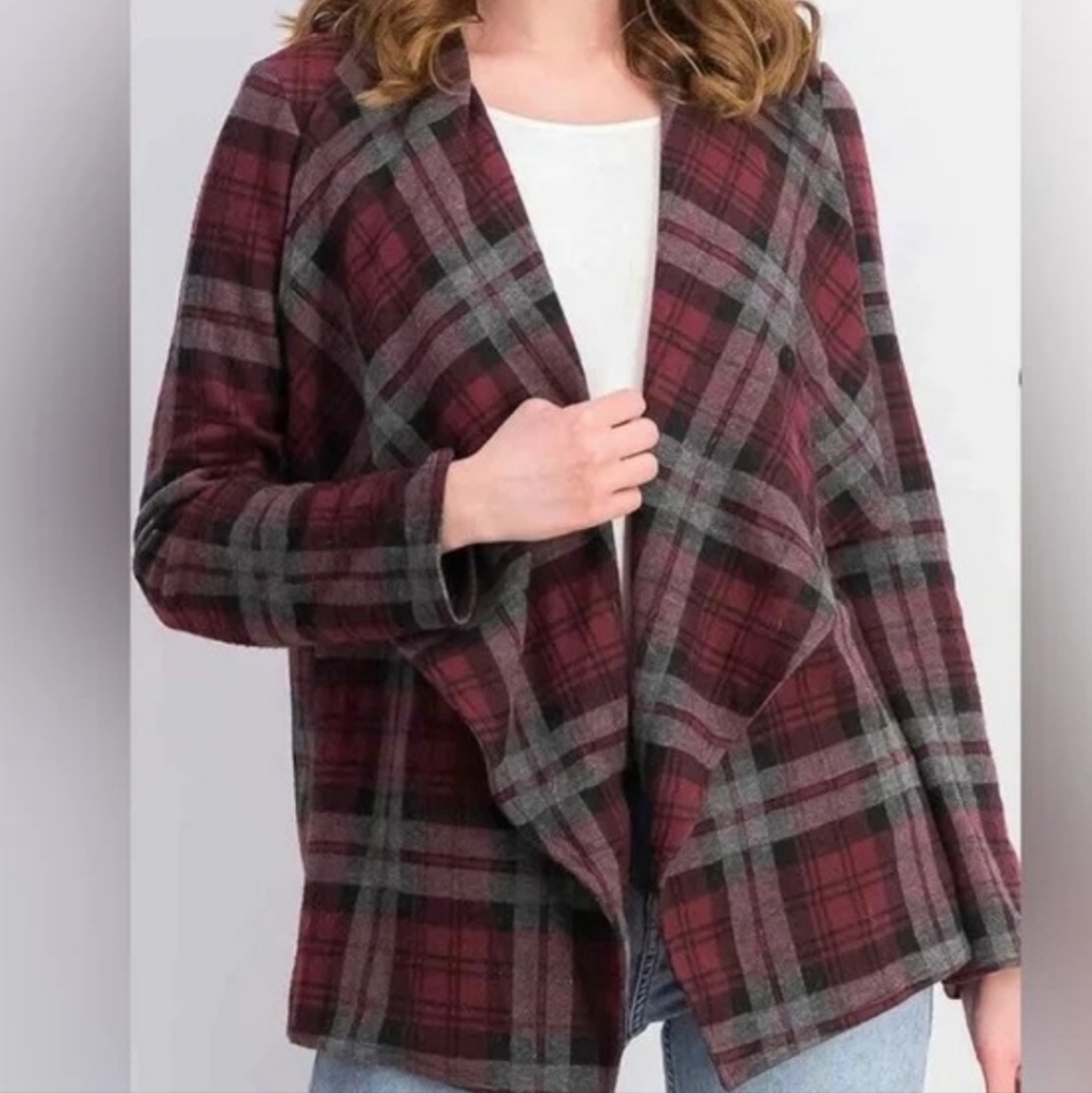 BB Dakota Wrap Shacket Womens Size XL Cardigan Dark Academiacore